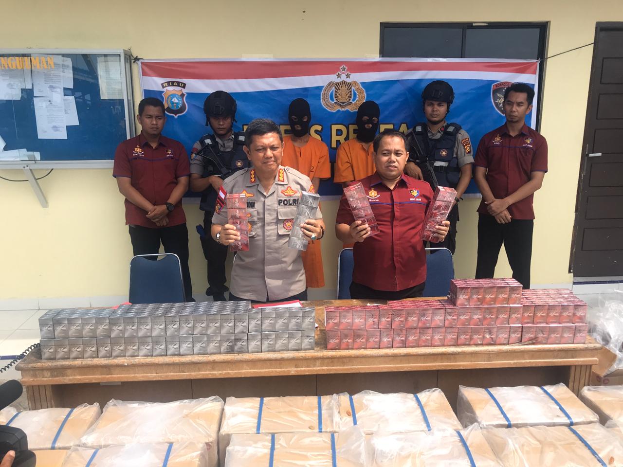 Direktorat Polairud Polda Riau Berhasil Amankan Rokok Illegal Sebanyak 25 Ribu Bungkus 